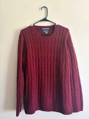 Alcott Cable-Knit Sweater - Burgundy